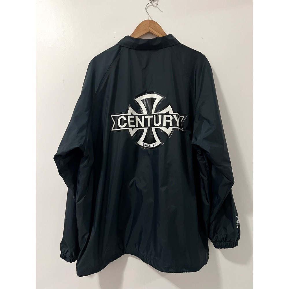 Dickies Mens XLarge Black Century Graphic Coach Jacket Nylon Polyester Outerwear
